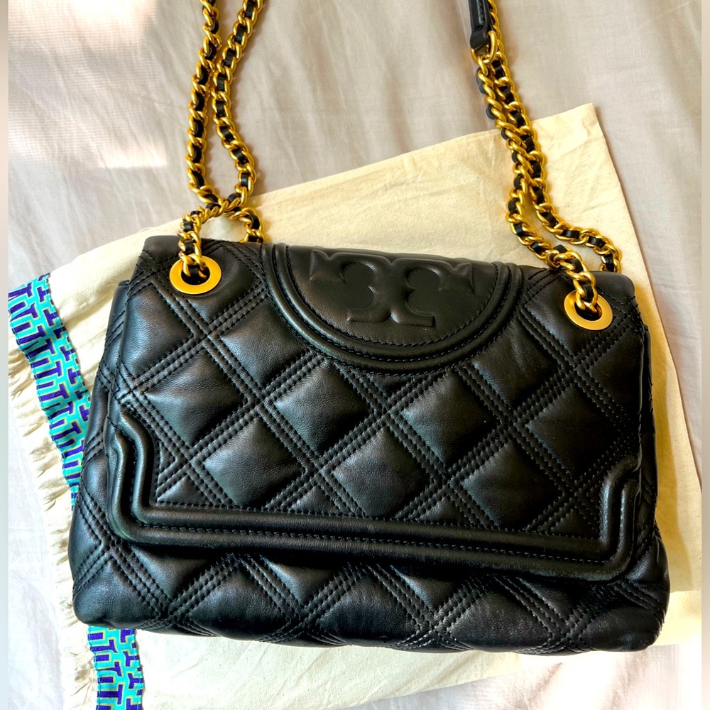 Tory Burch Black Quilted Shoulder Bag